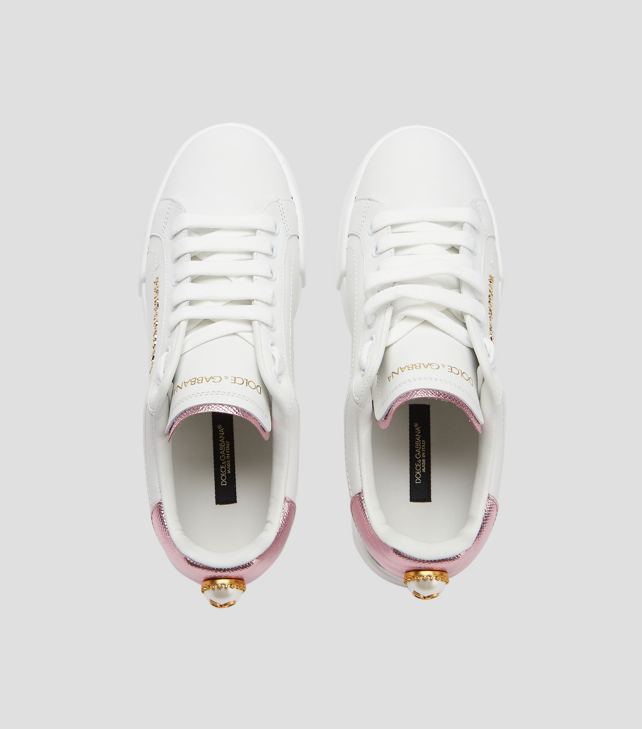 Tenis casuales Portofino en piel, blancos Mujer
